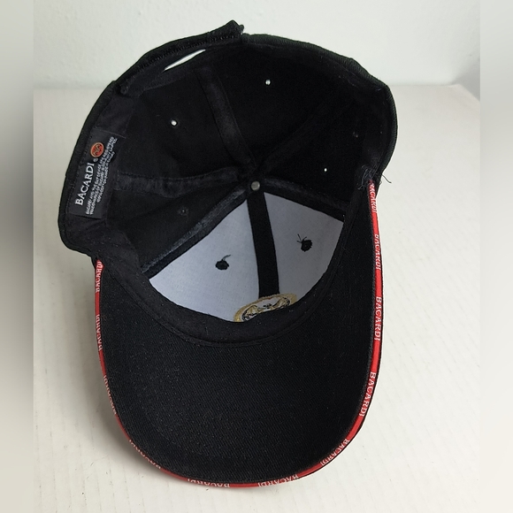 Bacardi Baseball Cap Hat Men's Black Embroidery Bat Logo Head Wear - Picture 5 of 7